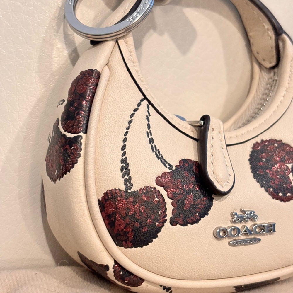 COACH Carmen Glitter Cherry Bag Charm / Keychain NWT - Picture 2 of 13
